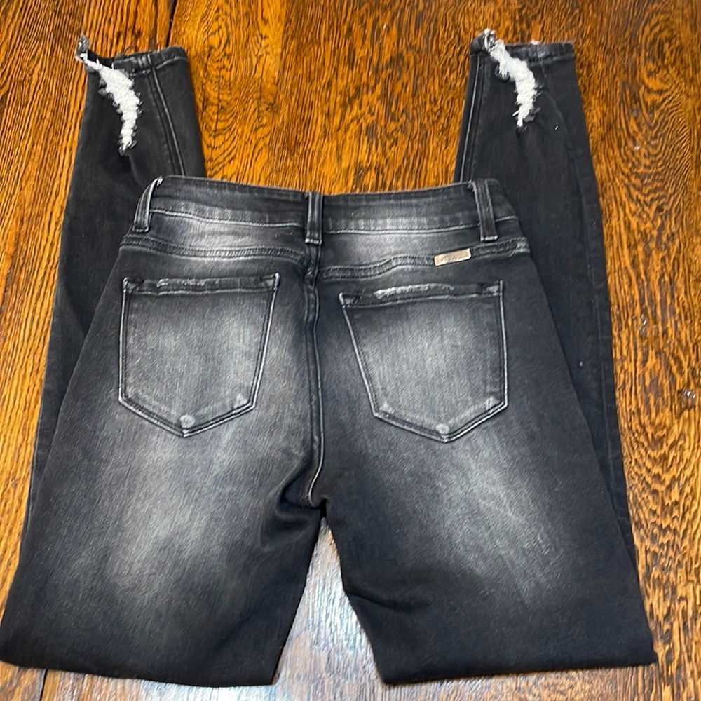 Kancan Estilo Size 25 Black Distressed Jeans